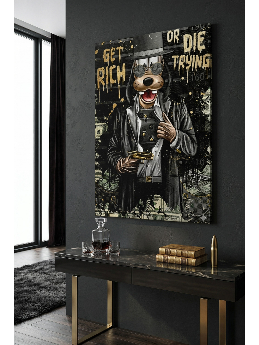 Get Rich or Die Trying — Dark Gangster Pop Art